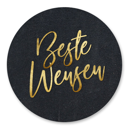 Beste wensen zwart